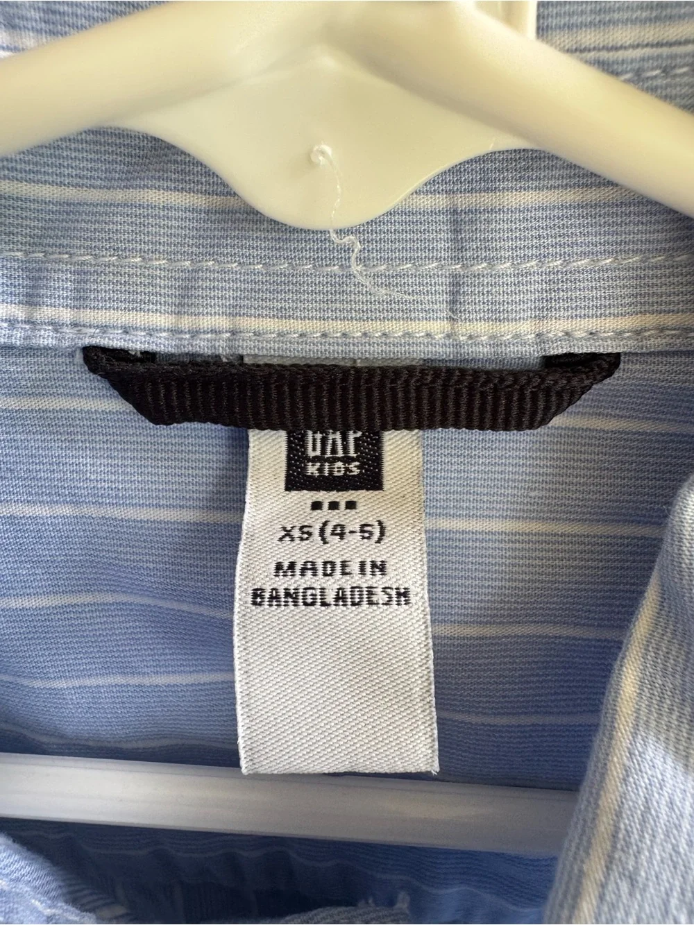 GAP Light Blue and White Striped Kids Button-Up Shirt